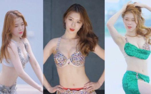 韩国林性美肚皮舞教学，水上音乐节钢管跳舞视频